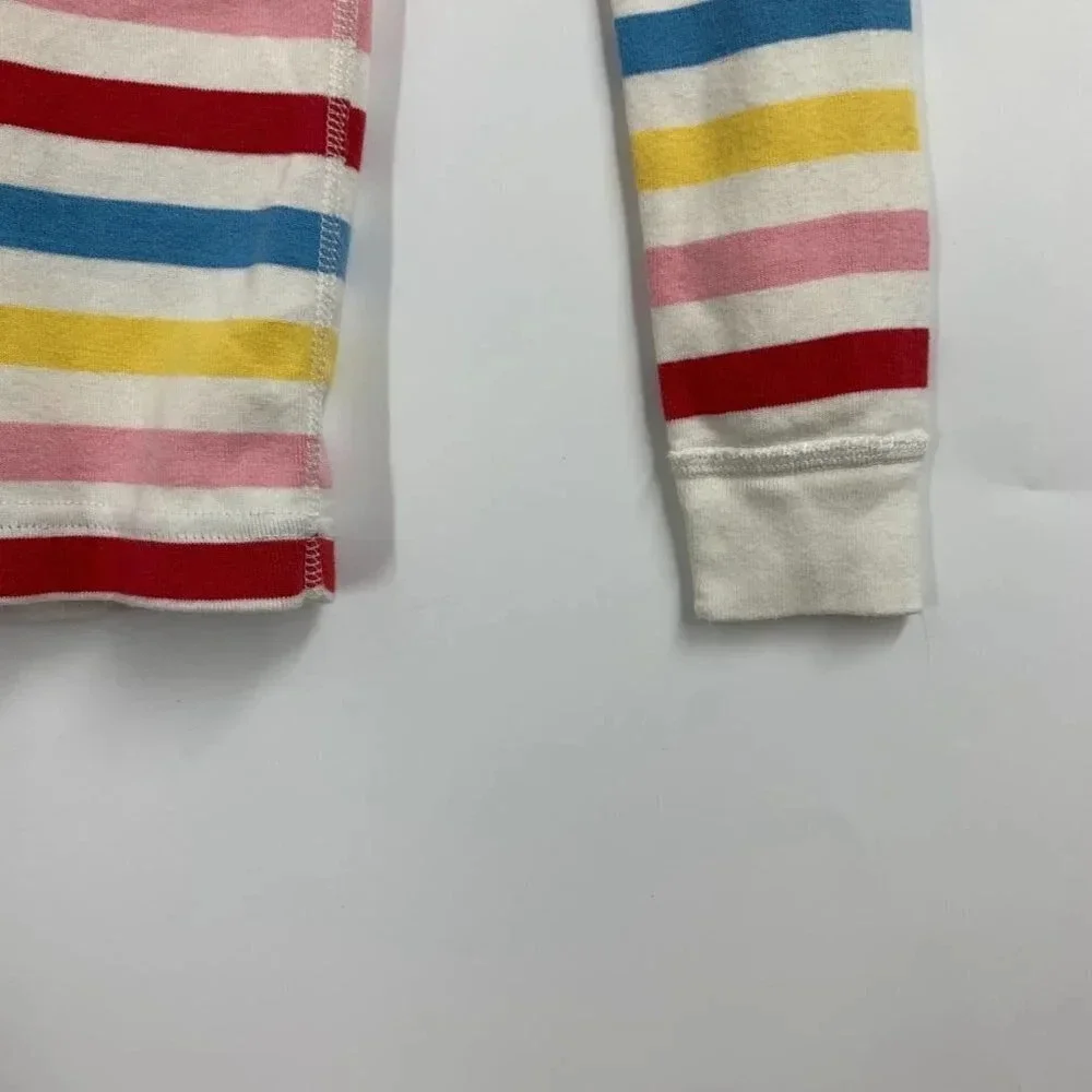 Hanna Andersson Girl's Organic Cotton Striped Long Sleeve Pajama Top Size 10/140